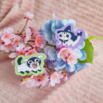 Sticker Dumb Dog and Judgy Cat